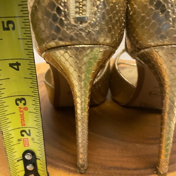 Michael Kors Gold Snakeskin Stiletto Heels - Picture 9 of 9